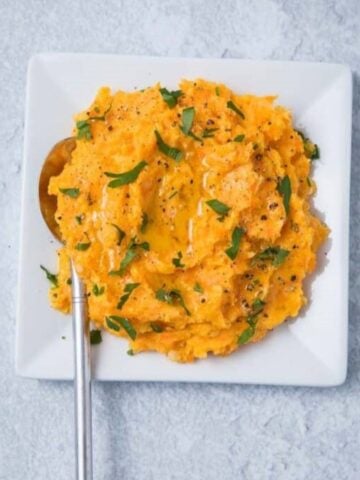 Carrot mash in a post for christmas side dishes.