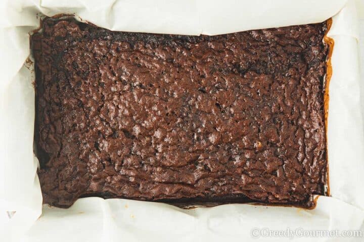 baked mochi brownie.